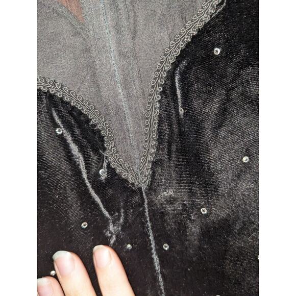 Jiki Monte Carlo Creations Black Dress With Rhinestones Size 38 (US 4) - Picture 6 of 15